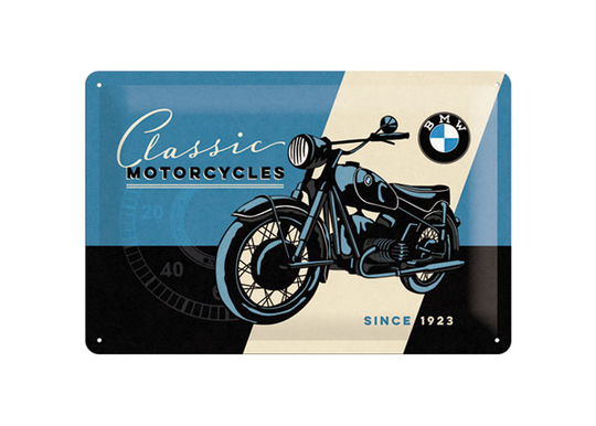 Retro metallitaulu BMW Classic Motorcycles 20x30 cm