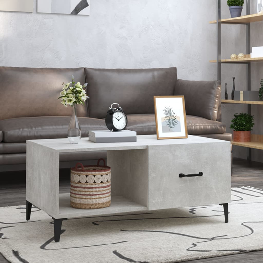 vidaXL Sohvapöytä betoninharmaa 90x50x40 cm tekninen puu
