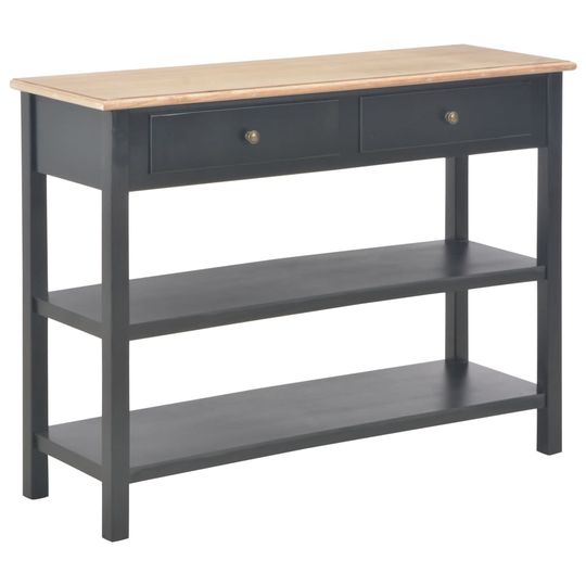 vidaXL Sivupöytä musta 110x35x80 cm MDF