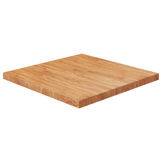 vidaXL Pöytälevy neliö vaaleanruskea 70x70x4 cm käsitelty täysi tammi