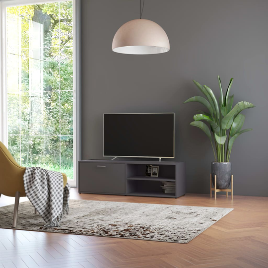 vidaXL TV-taso harmaa 120x34x37 cm lastulevy