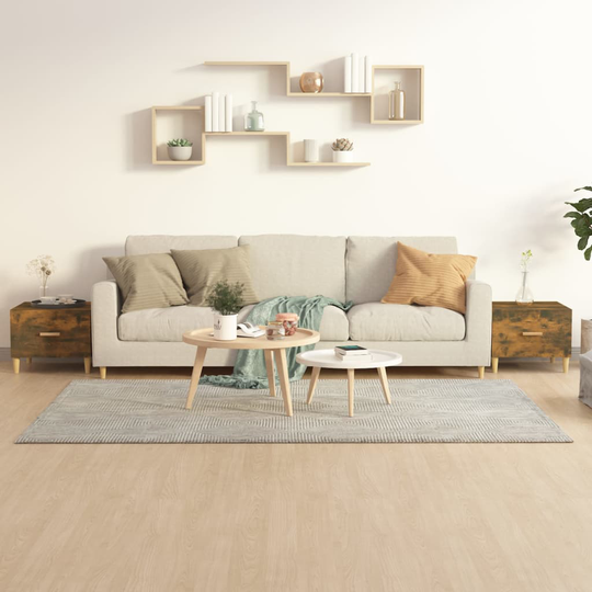 vidaXL Sohvapöydät 2 kpl savutammi 50x50x40 cm tekninen puu