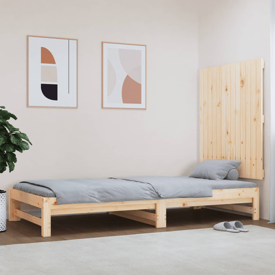 vidaXL Sängynpääty seinälle 82,5x3x90 cm täysi mänty