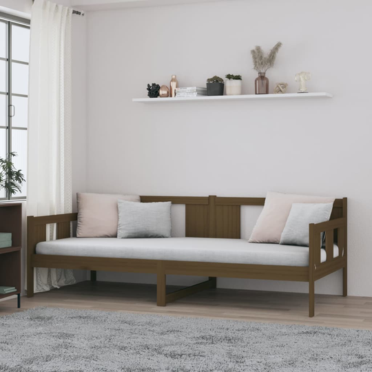 vidaXL Sohvasänky hunajanruskea täysi mänty 90x200 cm