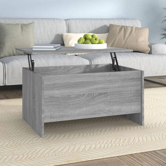 vidaXL Sohvapöytä harmaa Sonoma 80x55,5x41,5 cm tekninen puu