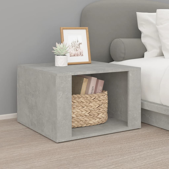 vidaXL Yöpöytä betoninharmaa 57x55x36 cm tekninen puu