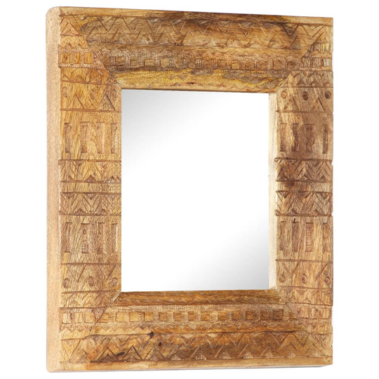 vidaXL Käsinveistetty peili 50x50x11 cm täysi mangopuu