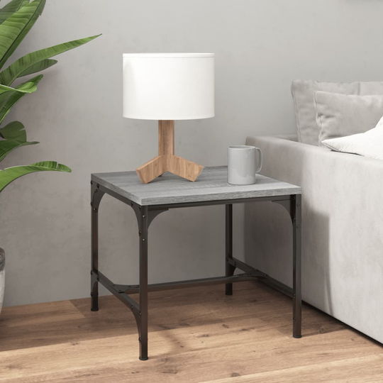 vidaXL Sohvapöytä harmaa Sonoma 50x50x35 cm tekninen puu