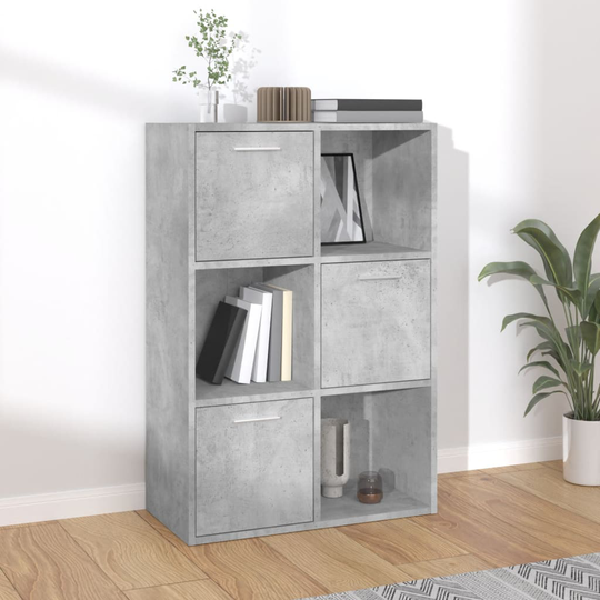 vidaXL Säilytyskaappi betoninharmaa 60x29,5x90 cm lastulevy