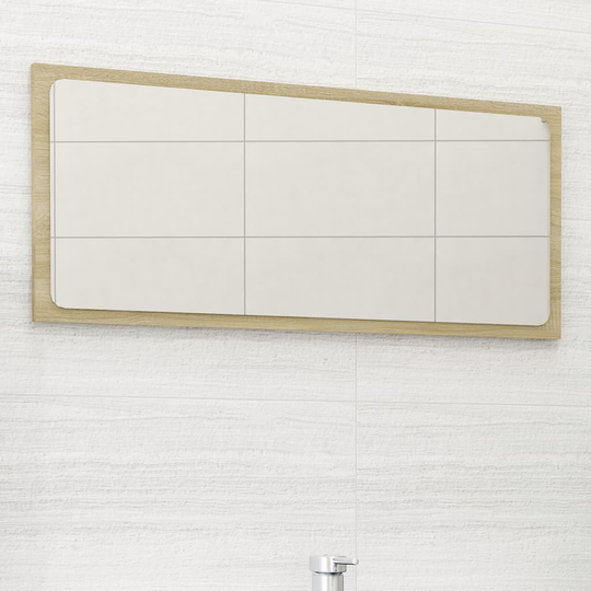 vidaXL Kylpyhuonepeili Sonoma-tammi 80x1,5x37 cm lastulevy