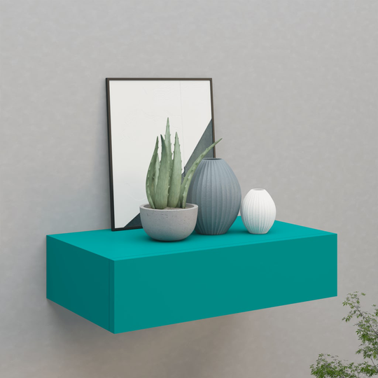 vidaXL Seinälaatikkohylly sininen 40x23,5x10 cm MDF