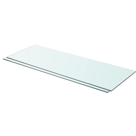 vidaXL Hyllyt 2 kpl kirkas lasi 80x30 cm