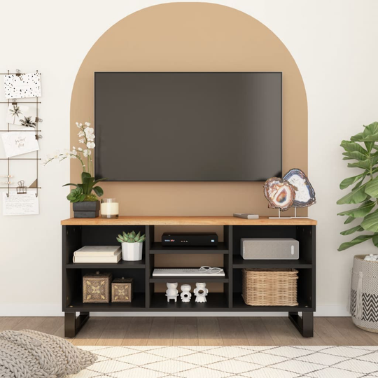 vidaXL TV-taso 100x33x46 cm täysi akasiapuu ja tekninen puu
