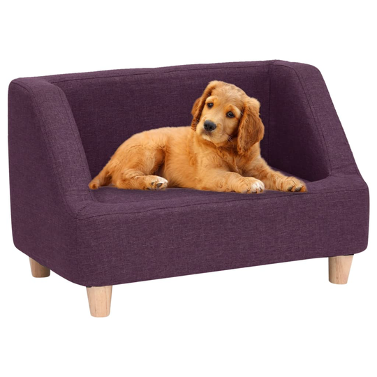 vidaXL Koiran sohva viininpunainen 60x37x39 cm pellava