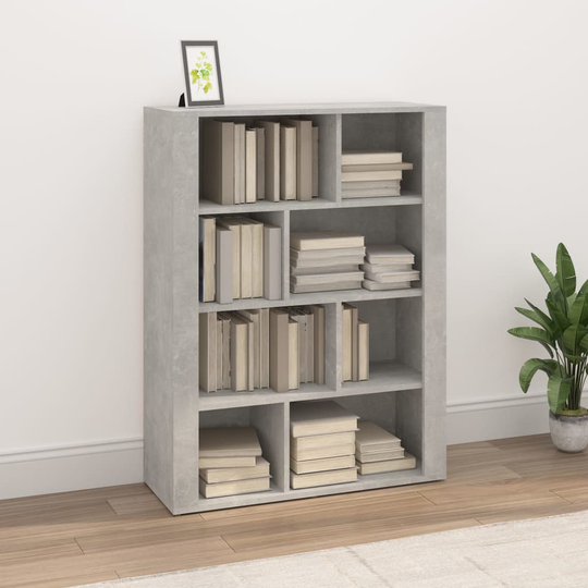 vidaXL Senkki betoninharmaa 80x30x106 cm tekninen puu