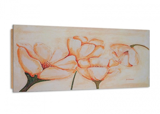 Taulu White Poppies 3D 100x50 cm