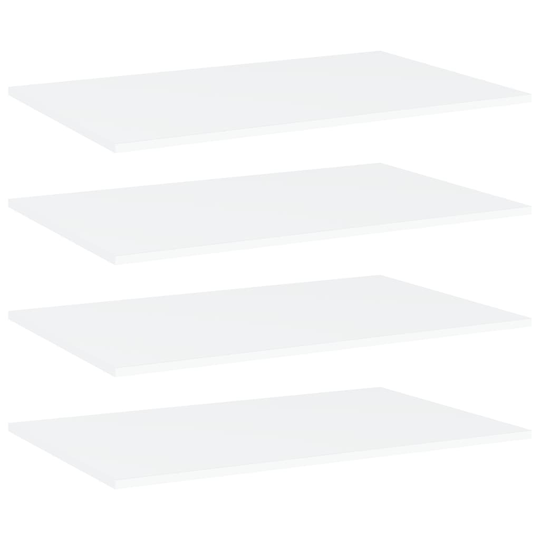 vidaXL Kirjahyllytasot 4 kpl valkoinen 80x50x1,5 cm lastulevy