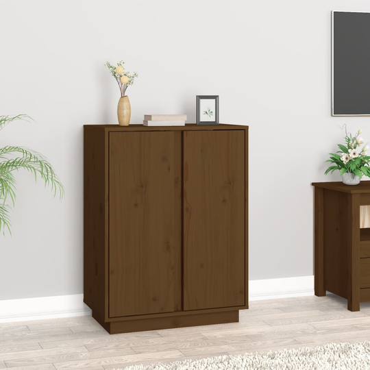 vidaXL Senkki hunajanruskea 60x35x80 cm täysi mänty