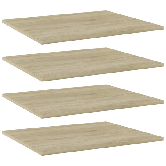 vidaXL Kirjahyllytasot 4 kpl Sonoma tammi 60x50x1,5 cm lastulevy