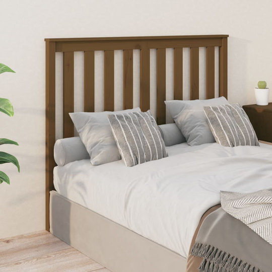 vidaXL Sängynpääty hunajanruskea 146x6x101 cm täysi mänty