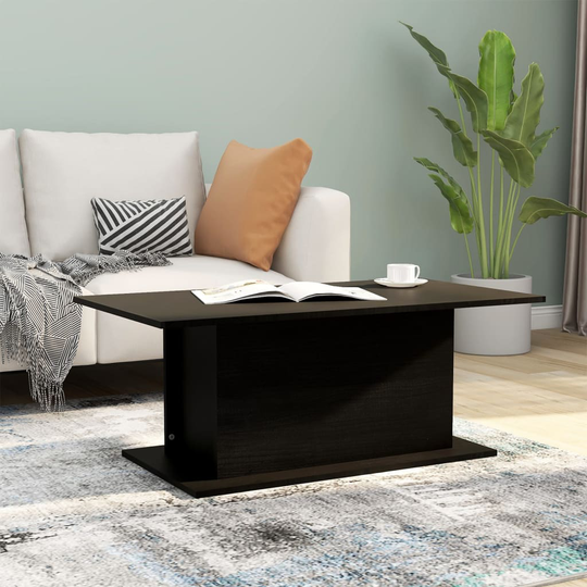 vidaXL Sohvapöytä musta 102x55,5x40 cm lastulevy