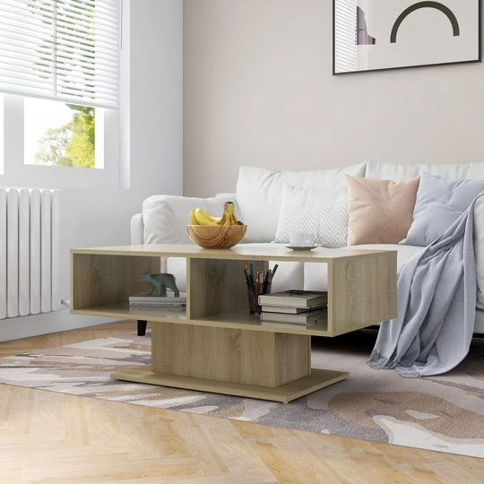 vidaXL Sohvapöytä Sonoma-tammi 103,5x50x44,5 cm lastulevy