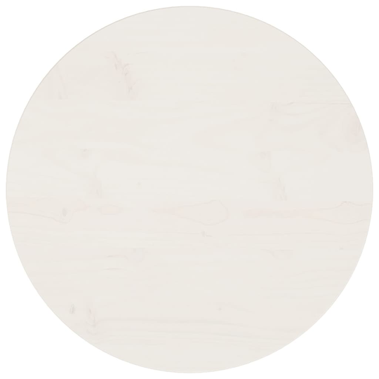 vidaXL Pöytälevy valkoinen Ø50x2,5 cm täysi mänty