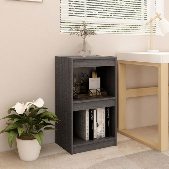 vidaXL Kirjahylly harmaa 40x30x71,5 cm täysi mänty
