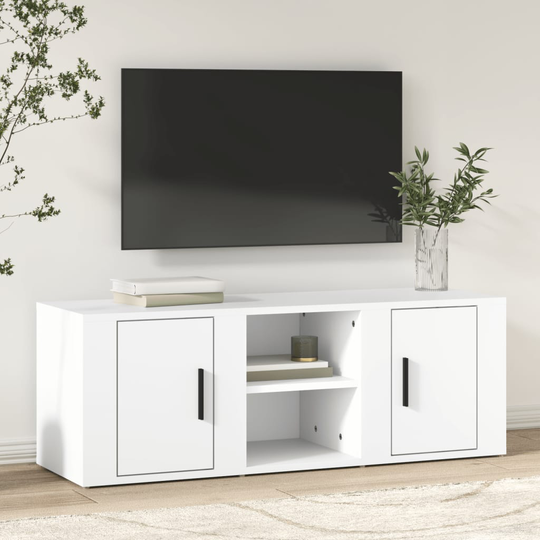 vidaXL TV-taso valkoinen 100x31,5x35 cm tekninen puu
