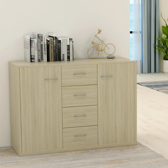 vidaXL Senkki Sonoma-tammi 88x30x65 cm lastulevy