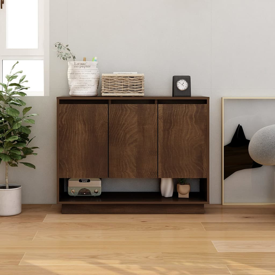 vidaXL Senkki ruskea tammi 97x31x75 cm lastulevy