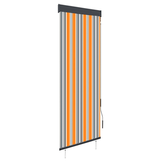 vidaXL Ulkorullaverho 60x250 cm keltainen ja sininen
