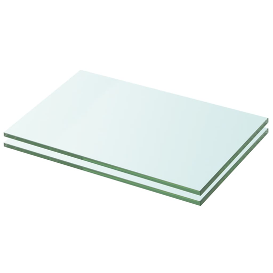 vidaXL Hyllyt 2 kpl kirkas lasi 20x25 cm