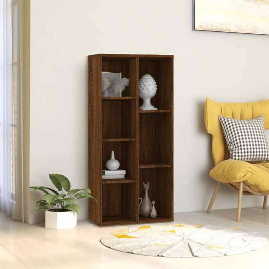 vidaXL Kirjahylly ruskea tammi 50x25x106 cm
