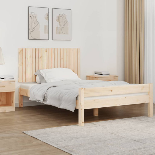 vidaXL Sängynpääty seinälle 127,5x3x60 cm täysi mänty