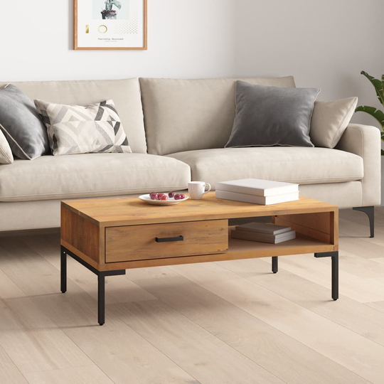 vidaXL Sohvapöytä 90x50x35 cm täysi mänty