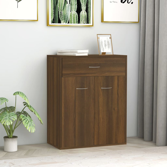 vidaXL Senkki ruskea tammi 60x30x75 cm tekninen puu