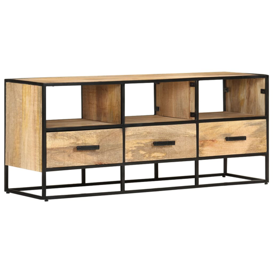 vidaXL TV-taso 110x30x45 cm karkea mangopuu