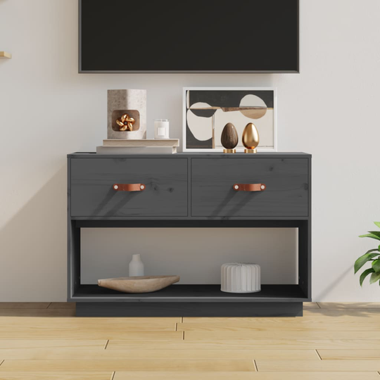 vidaXL TV-taso harmaa 90x40x60 cm täysi mänty