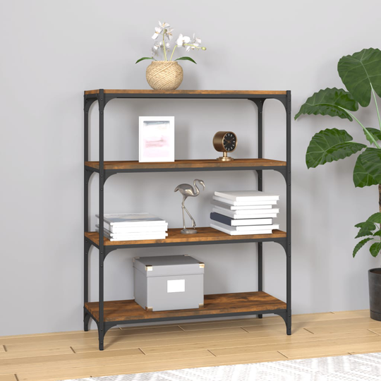 vidaXL Kirjahylly savutammi 80x33x100 cm tekninen puu