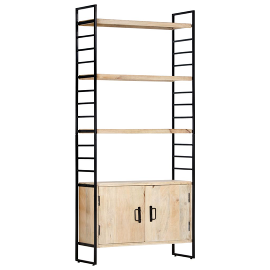 vidaXL Kirjahylly 4 tasoa 80x30x180 cm täysi mangopuu
