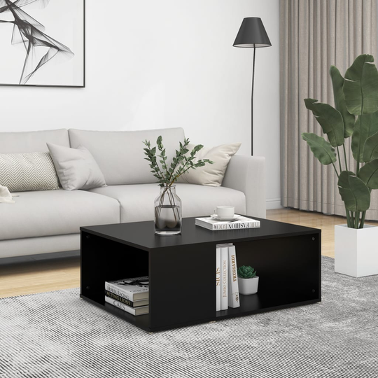 vidaXL Sohvapöytä musta 90x67x33 cm lastulevy