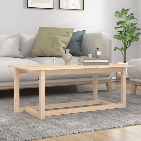 vidaXL Sohvapöytä 110x55x45 cm täysi mänty