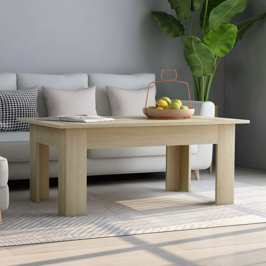 vidaXL Sohvapöytä Sonoma-tammi 100x60x42 cm lastulevy