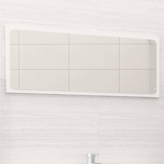 vidaXL Kylpyhuonepeili valkoinen 90x1,5x37 cm lastulevy