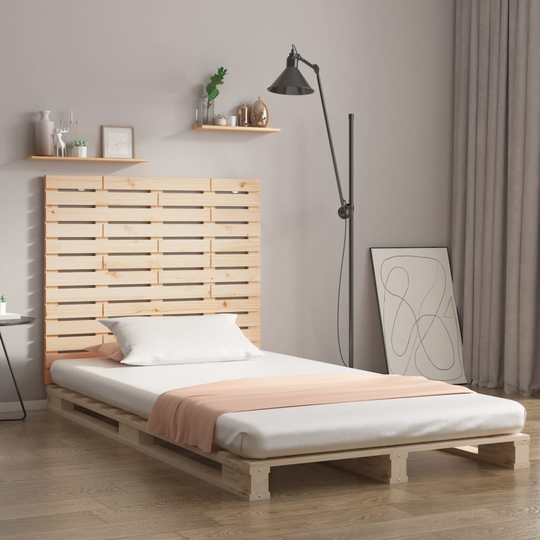vidaXL Sängynpääty seinälle 106x3x91,5 cm täysi mänty