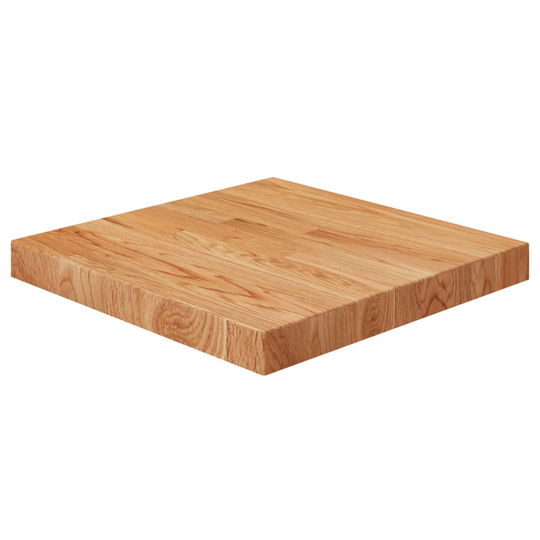 vidaXL Pöytälevy neliö vaaleanruskea 40x40x4 cm käsitelty täysi tammi