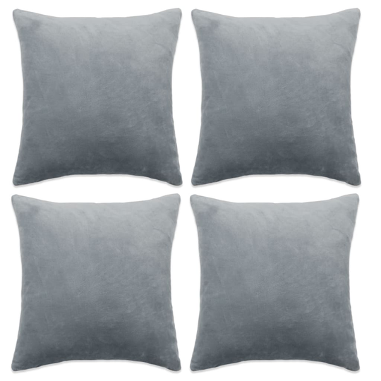 vidaXL Tyynynpäällinen 4 kpl kangas 50x50 cm harmaa
