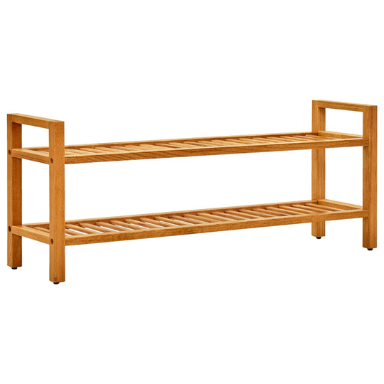 vidaXL Kenkäteline 2 hyllyä 100x27x40 cm täystammi