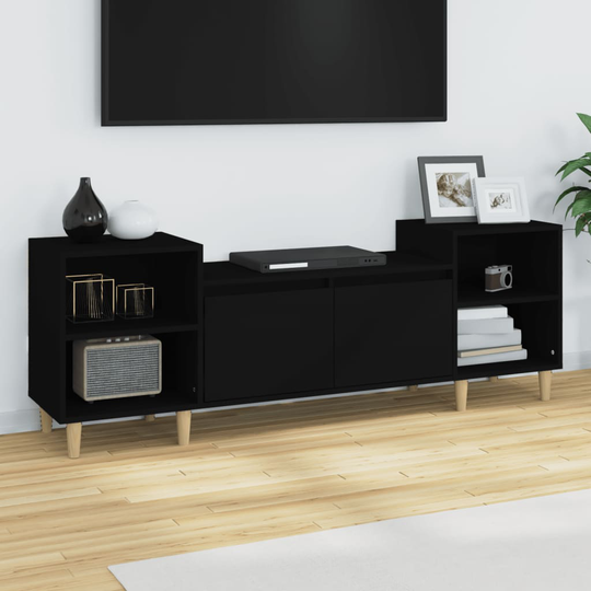 vidaXL TV-taso musta 160x35x55 cm tekninen puu
